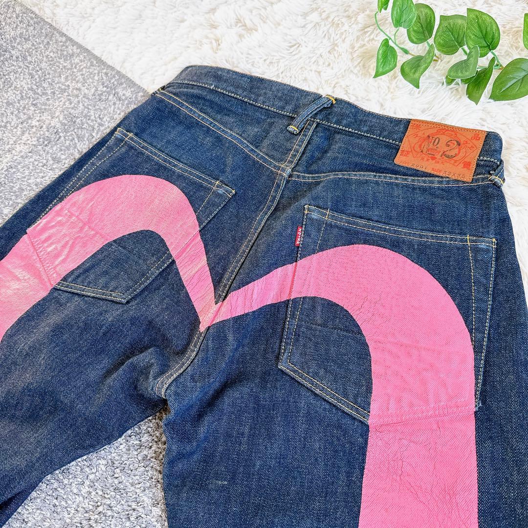 EVISU エヴィス 大黒 赤耳 デニム ビックカモメ ピンクカモメ W32