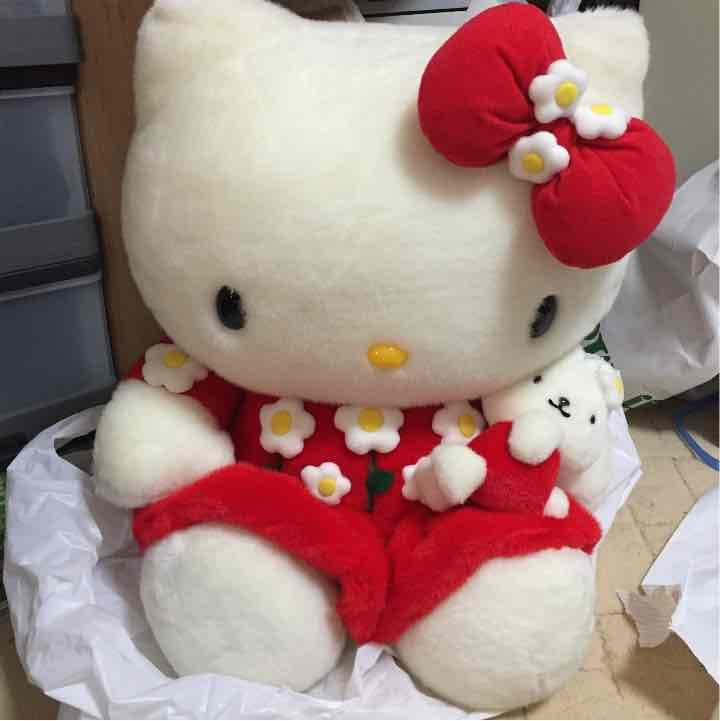 キティ ぬいぐるみ big ハローキティ ジャンボ キティー 特大 サンリオ ハローキティ」約42cmのビッグサイズのぬいぐるみが登場！『ハロー
