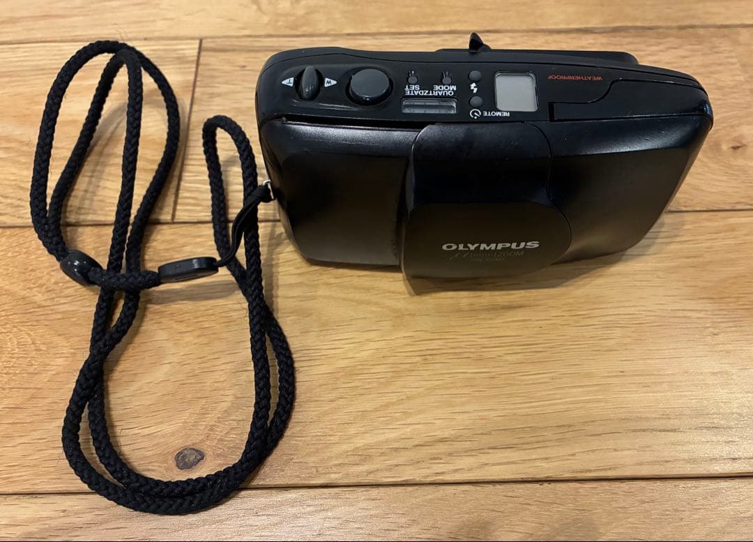 OLYMPUS μ ZOOM 120 コンパクトフィルムカメラ パノラマ 黒 - フィルム