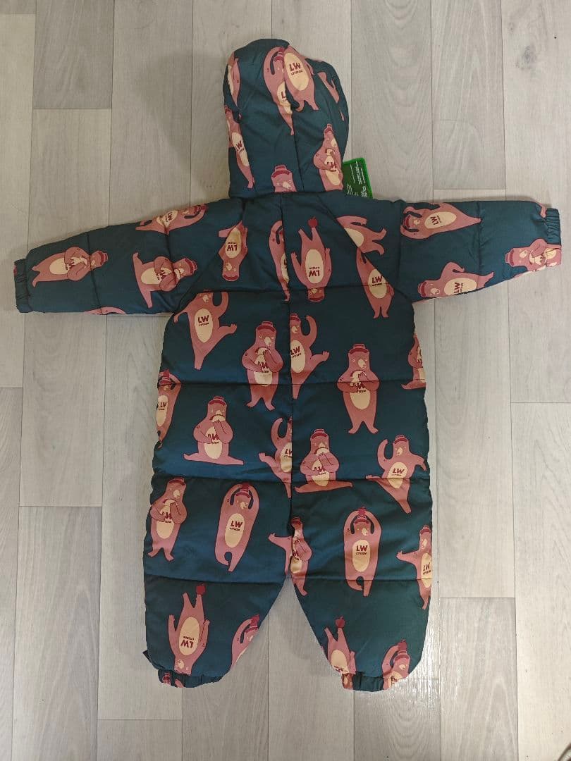 新品】TINYCOTTONS 撥水 くま ジャンプスーツ 12M