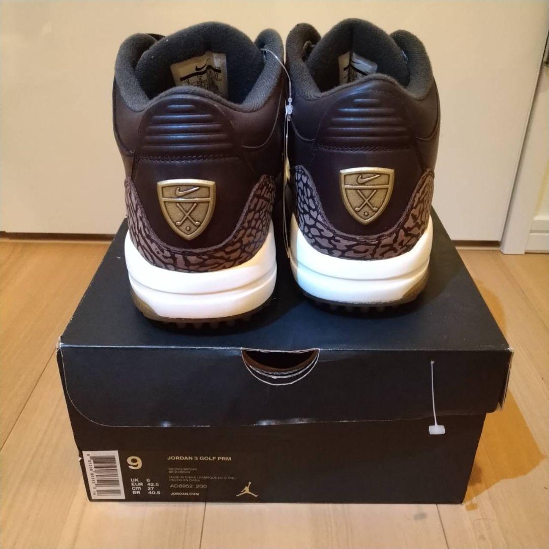 シューズ(男性用) JORDAN3 GOLF 27cm グッドスコア! 精悍 メンズエアジョーダンADG3ゴルフシューズ (Nike