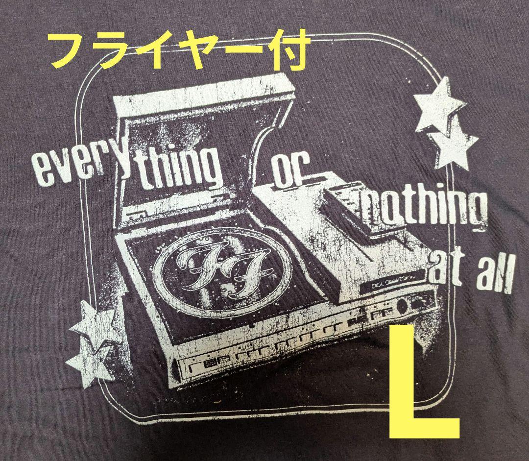 未着用】FOO FIGHTERS 25レコードT紺L フライヤー付