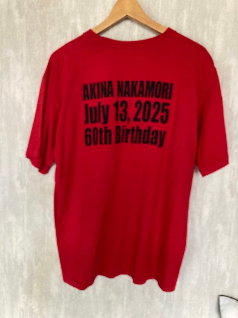 中森明菜☆ALDEA FC限定☆還暦祝いT☆赤☆Mサイズ☆レア☆クリーニング