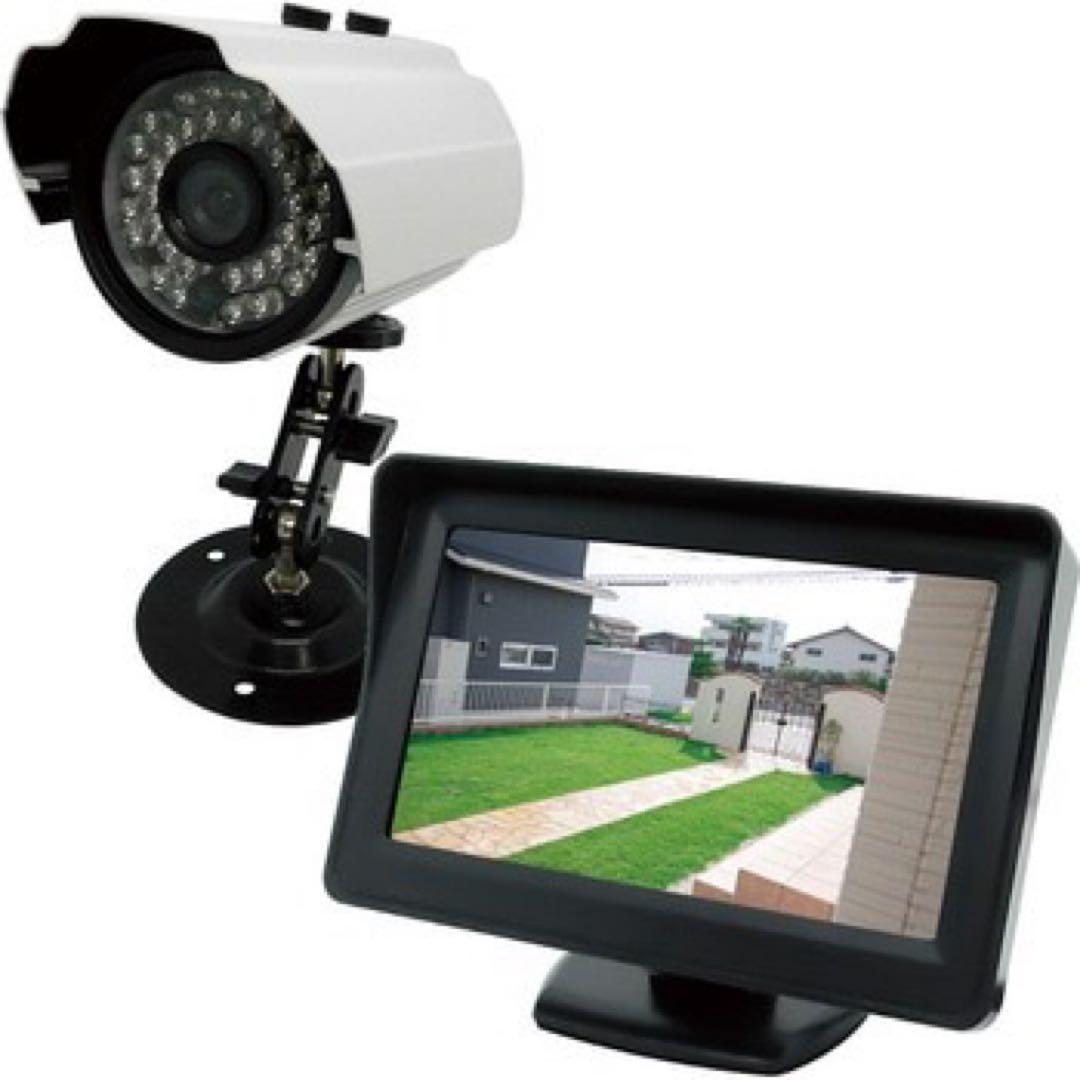 ブロードウォッチ 防犯・監視カメラ モニターセット 小型のカメラ・モニターセットで自分の行動を見せる防犯