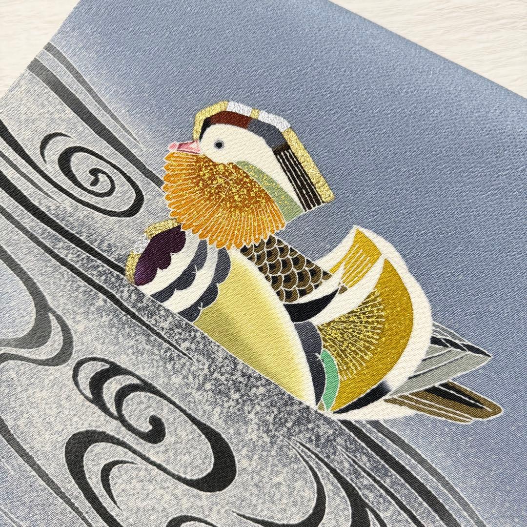 m163 羽田登喜男 縮緬 名古屋帯 正絹 - メルカリ