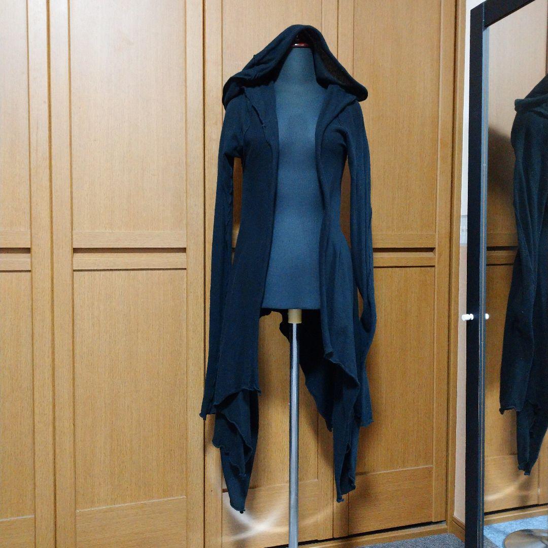 アリスアウアア アシンメトリー コットンニット カーディガン