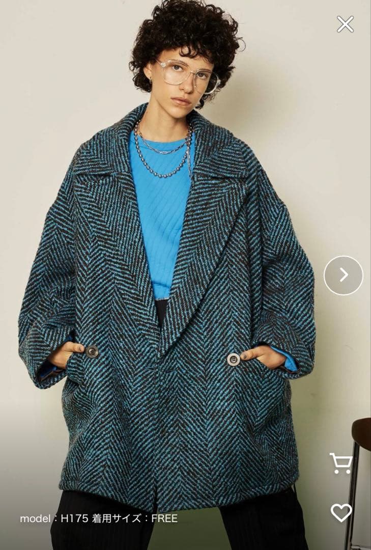 ビッグヘリンボーンミドルコート 【MAISONSPECIAL/メゾンスペシャル】 ビッグヘリンボーンミドルコート【MAISON SPECIAL/メゾンスペシャル