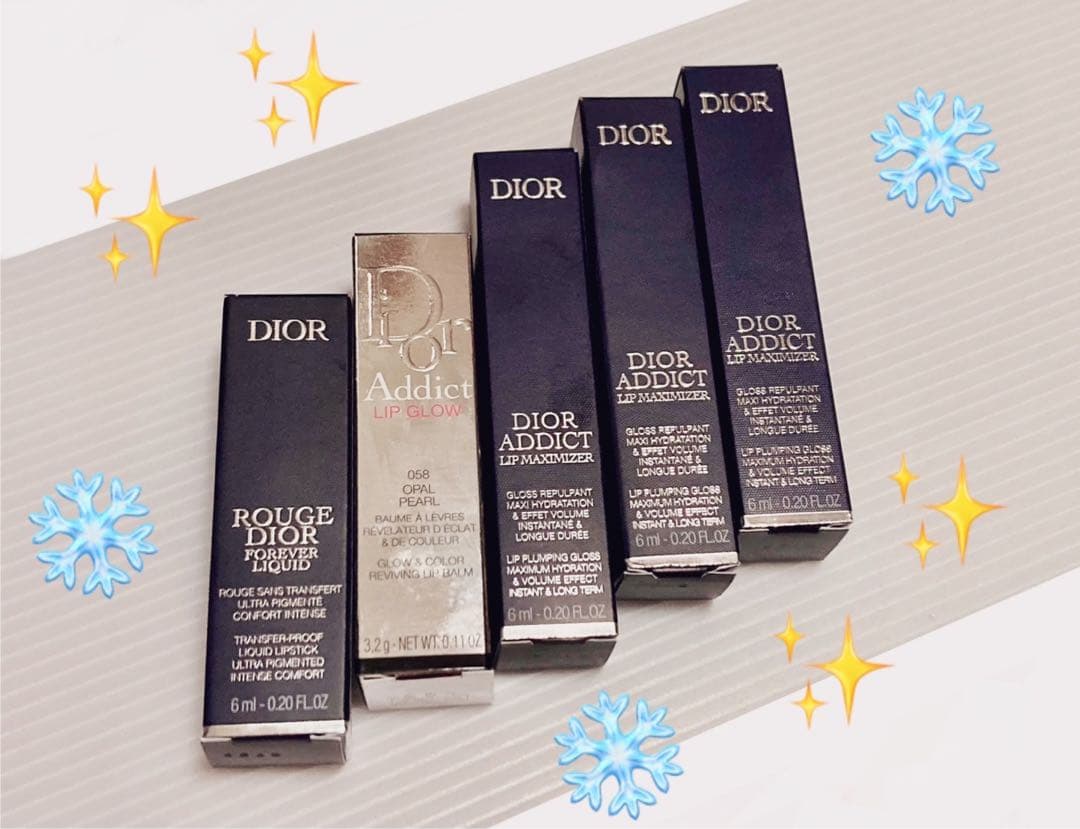 ✴︎破格✴︎ 新品未使用　DIORマキシマイザー、リップグロウ、シークイン限定セット DIOR】 ディオール アディクト リップ マキシマイザー 001/083/026/009