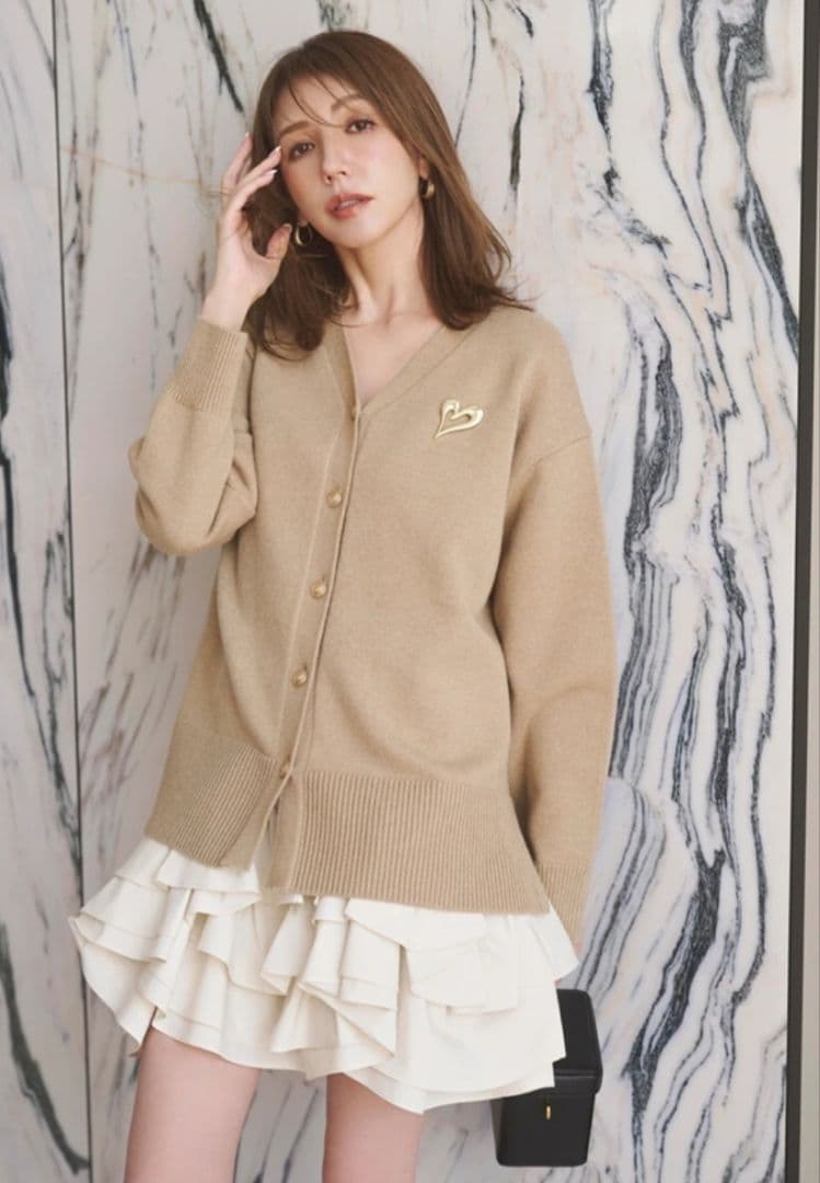 JUSGLITTY 美香さんコラボ カーデ×ペプラムワンピSET 新品未使用タグ