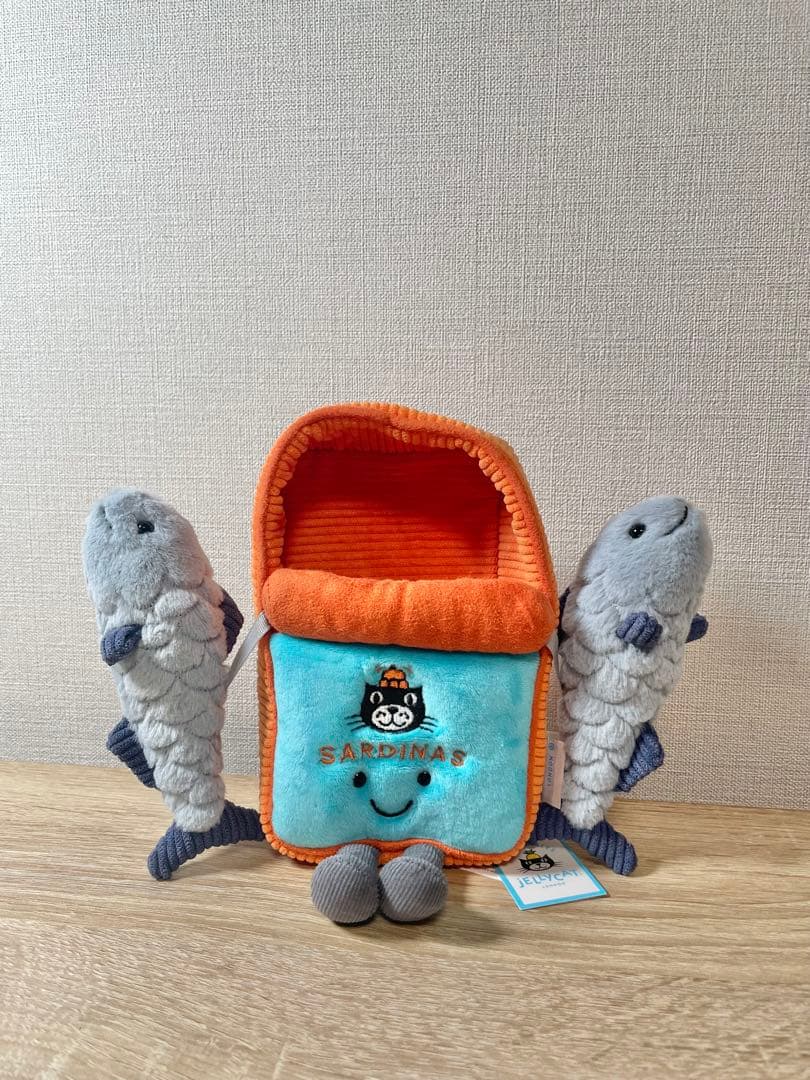 新品】ジェリーキャット オイルサーディン缶 ぬいぐるみ【イギリス正規
