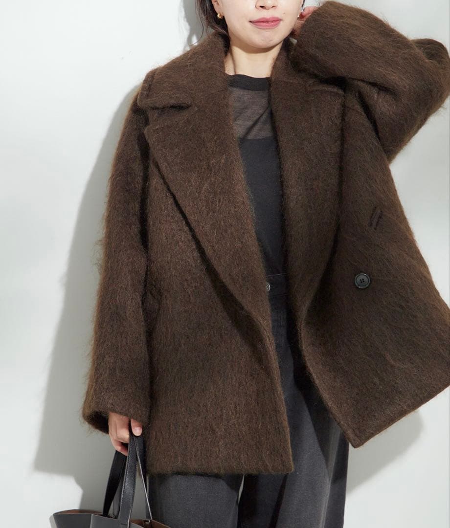 JOURNALSTANDARD L'ESSAGEモヘヤMIXシャギーダブルコート セール】モヘヤMIXシャギーダブルコート（その他アウター）｜journal