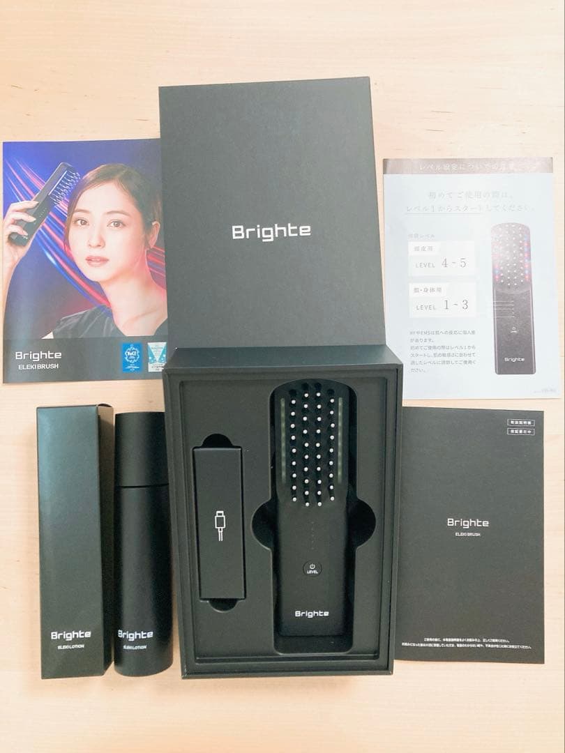 Brighte ELEKI BRUSH 美顔器 ブライトエレキブラシ　ローション 正規品】Brighte ELEKI LOTION ローション ブライト BRUSH エレキ
