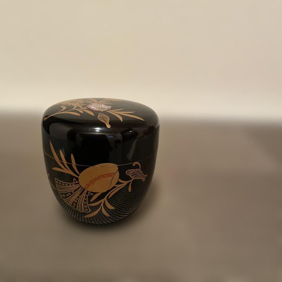 海松貝蒔絵 中棗 平安 鈴木光入