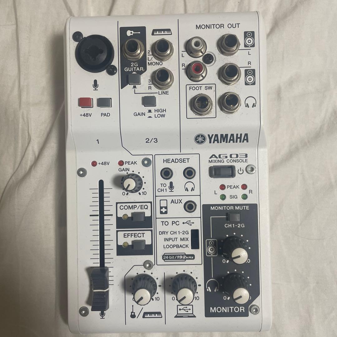 DJ機材 AG03 yamaha Yamaha AG03 Three Channel Mixer and USB Audio Interface CABLE KIT