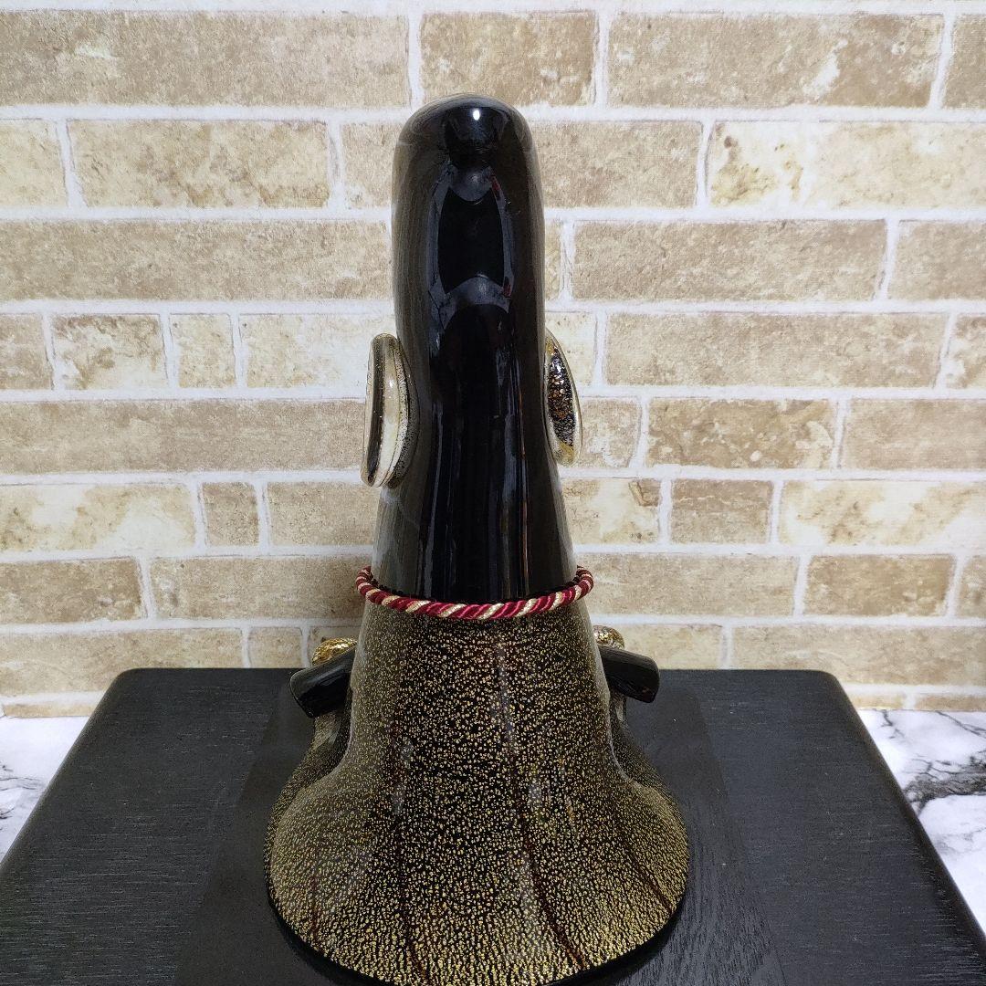 マルティグラス 硝子工芸 飾り兜 加藤清正風 金箔入り 杉岡良紀作