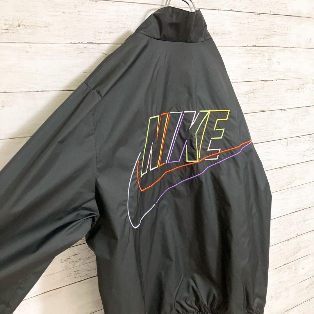 激レア】NIKE ナイキ☆ナイロンジャケット XL☆レインボー刺繍ロゴ☆超