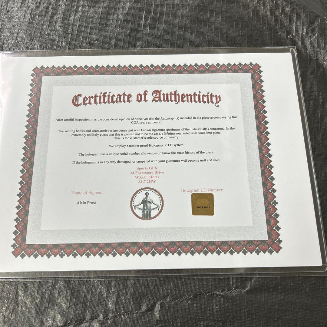アラン・プロスト 直筆サイン入りフォト ウィリアムズ F1 - メルカリ