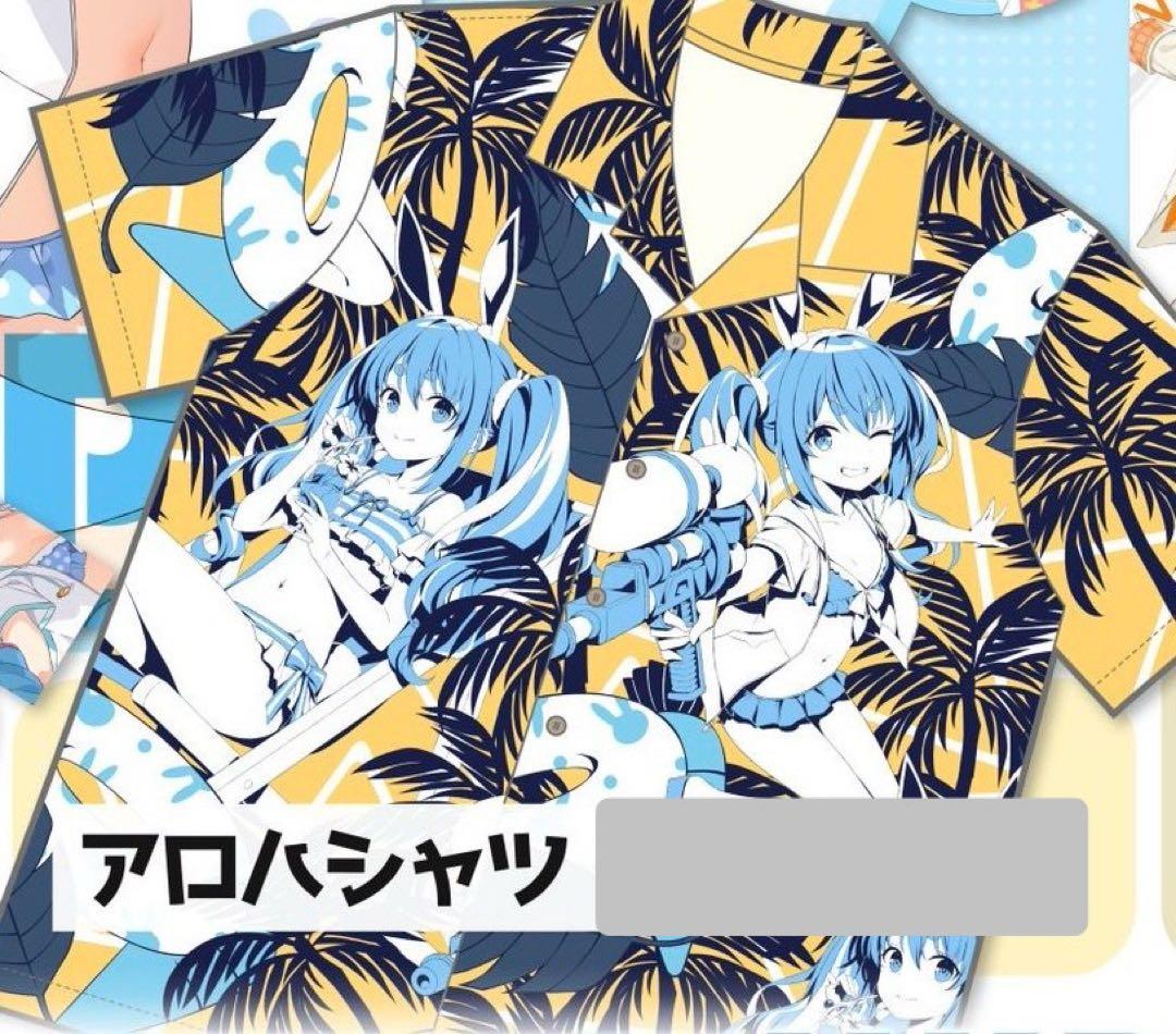 C106 憂姫はぐれ 兎田ぺこら アロハシャツ コミケ - メルカリ