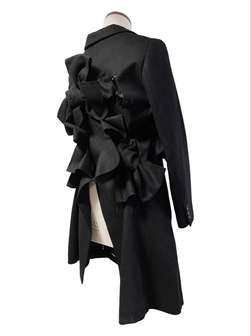 AD2013 コムデギャルソン 立体リボン装飾 ウール ロングコート - メルカリ