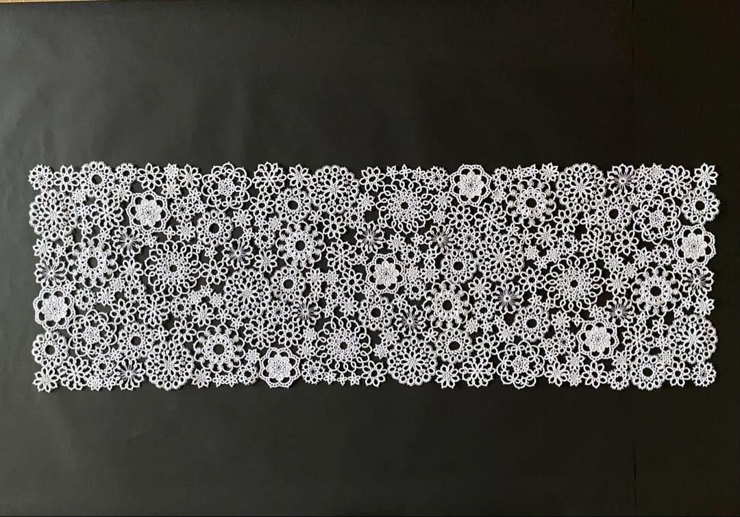 【財前瑠香】タティングレース ドイリー レース編み ハンドメイド