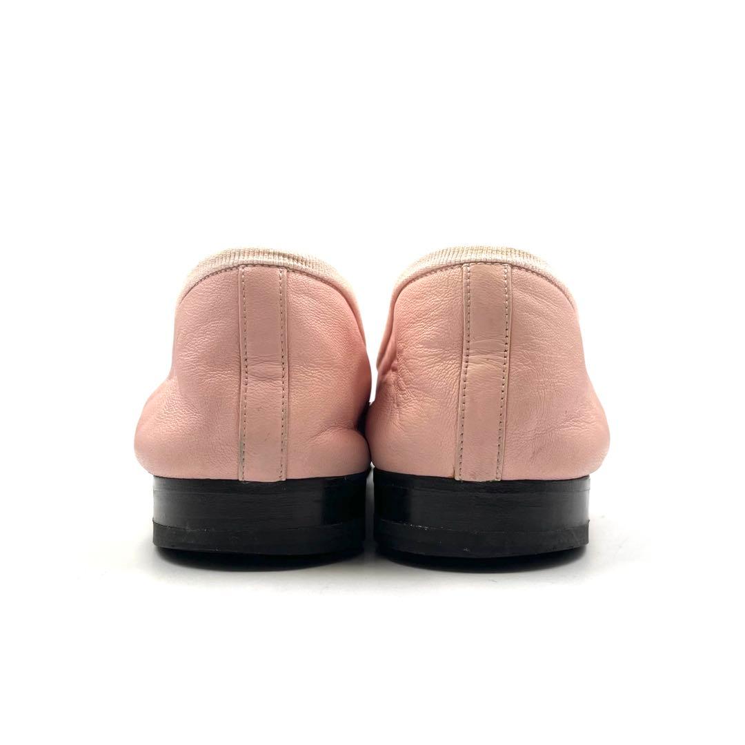 《超美品》CHANEL シャネル ココマーク フラットパンプス バレエ リボン