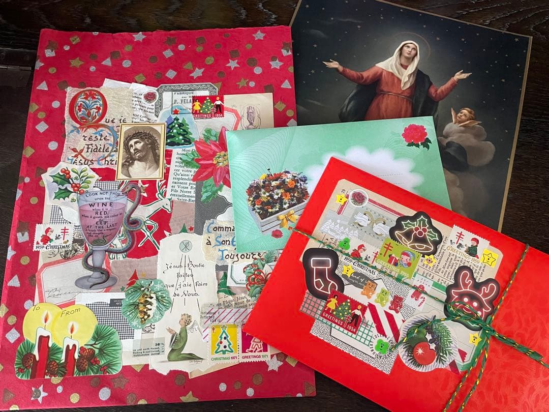 B)聖なるおすそ分けファイル コラージュ素材 A)聖なるおすそ分け