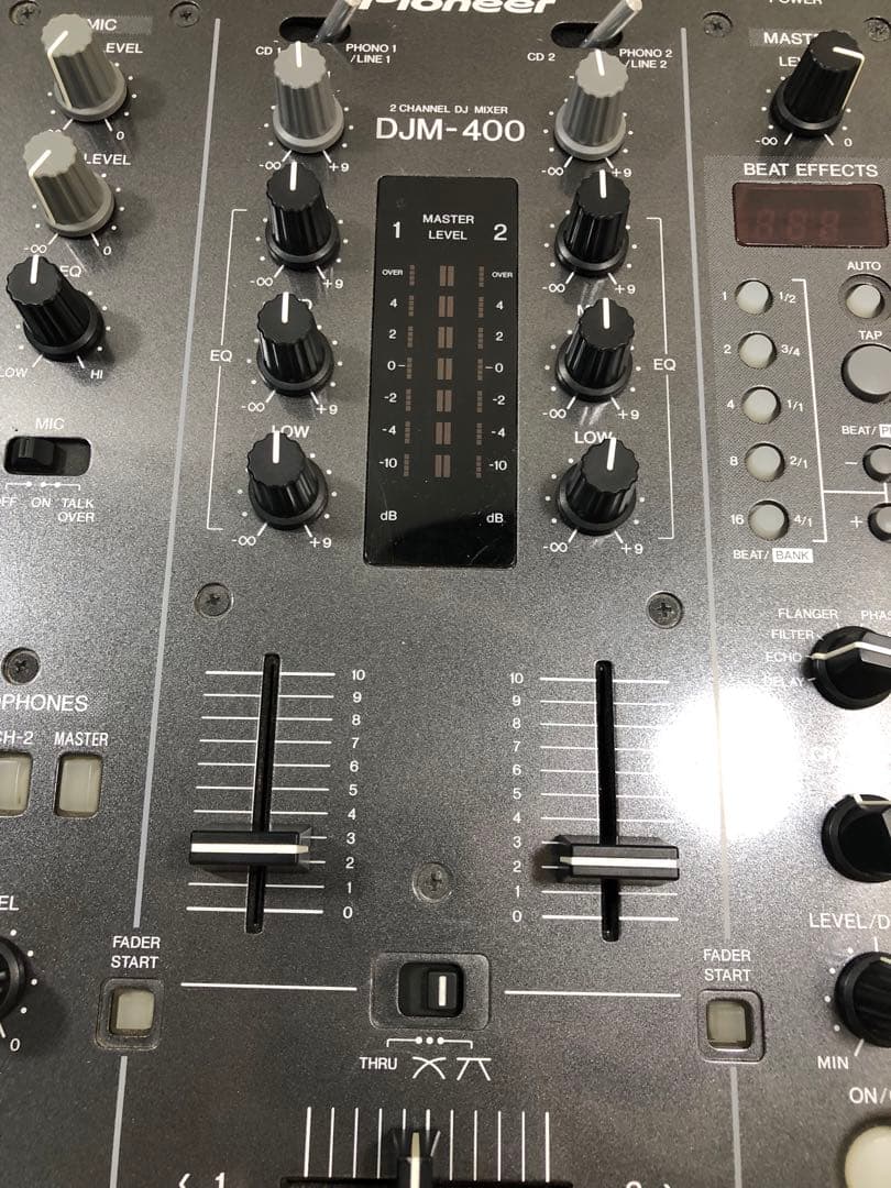 pioneer dj パイオニア DJM-400 縦横フェーダー内部メンテナンス