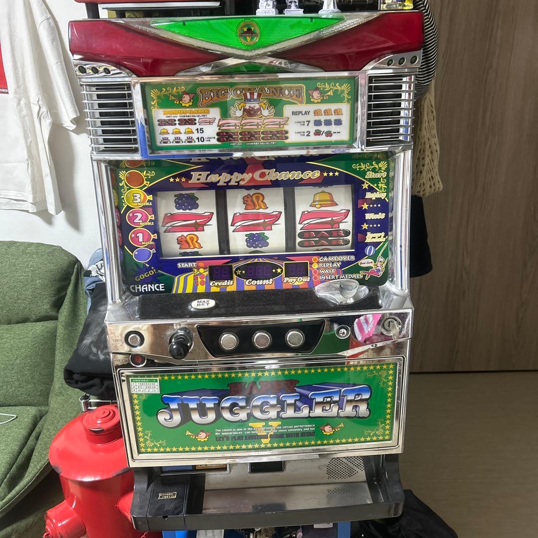 鍵・設定キー付】北電子 ハッピージャグラーV 5号機 スロットマシン