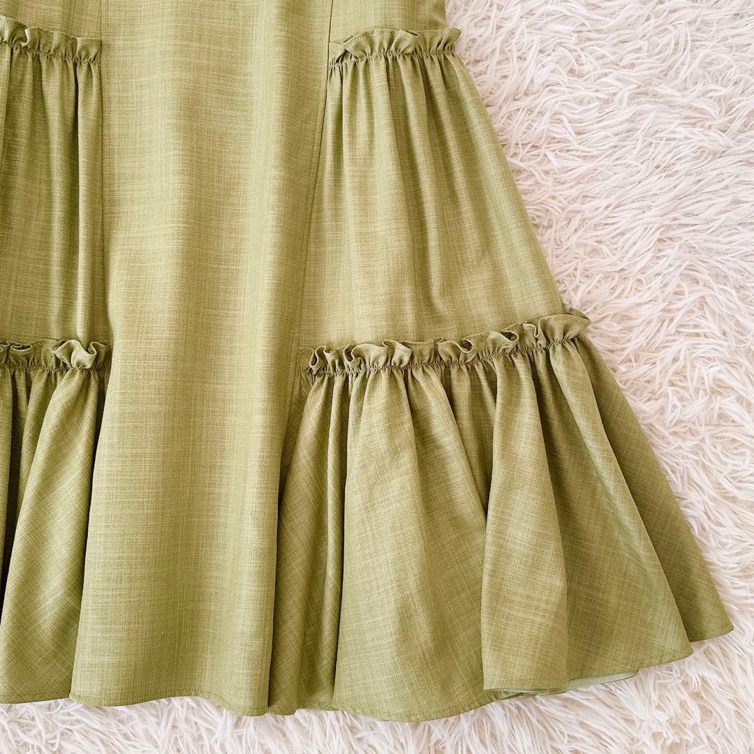 美品 アディアム✨フォクシー ルーシュドドレス ワンピース フリル