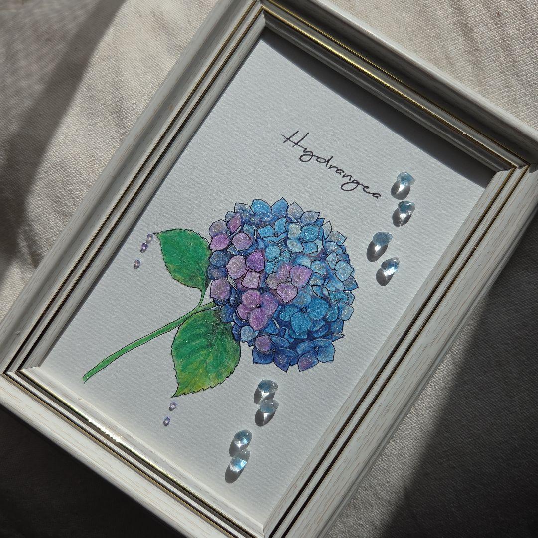 紫陽花 hydrangea Flower シーグラスアート - メルカリ