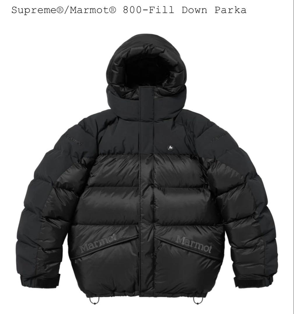 Supreme/Marmot 800-Fill Down Parka ブラック - メルカリ