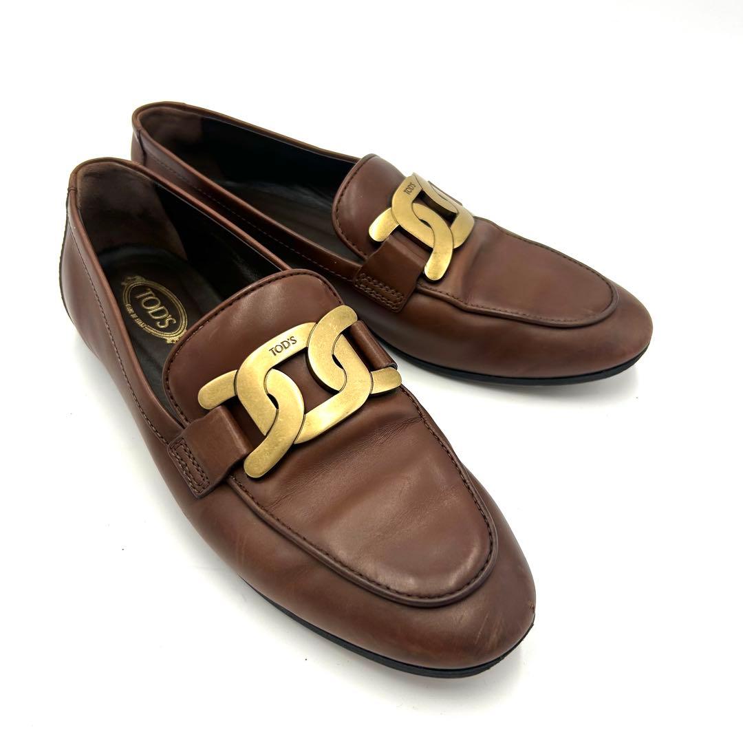 TOD'S トッズ ローファー ケイト レザー ブラウン トッズ TOD'S ローファー オックスフォード ケイトレザー ブラウン