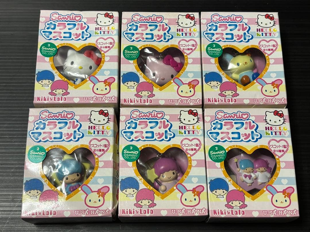 サンリオ　キティ　ウサハナ　キキララ　カラフル　マスコット　フィギュア　全6種 ハローキティ マスコット カラフルVer.｜プライズ・くじ・グッズ情報