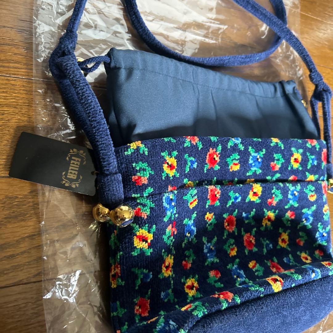 フェイラー カリーナ 巾着ショルダーバッグ ネイビー 新品 - メルカリ