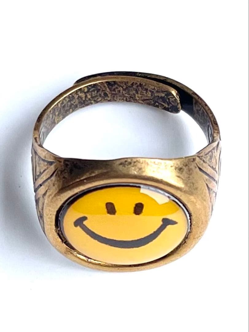 70年代☆スマイリー☆ニコちゃん☆ビンテージリング☆指輪☆ヒッピー