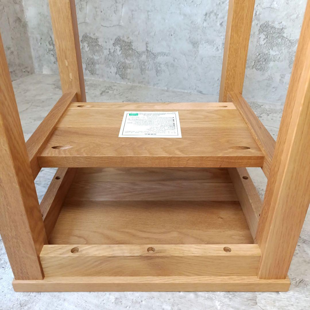 廃盤品 無印良品 オーク無垢材 サイドテーブル ベンチ
