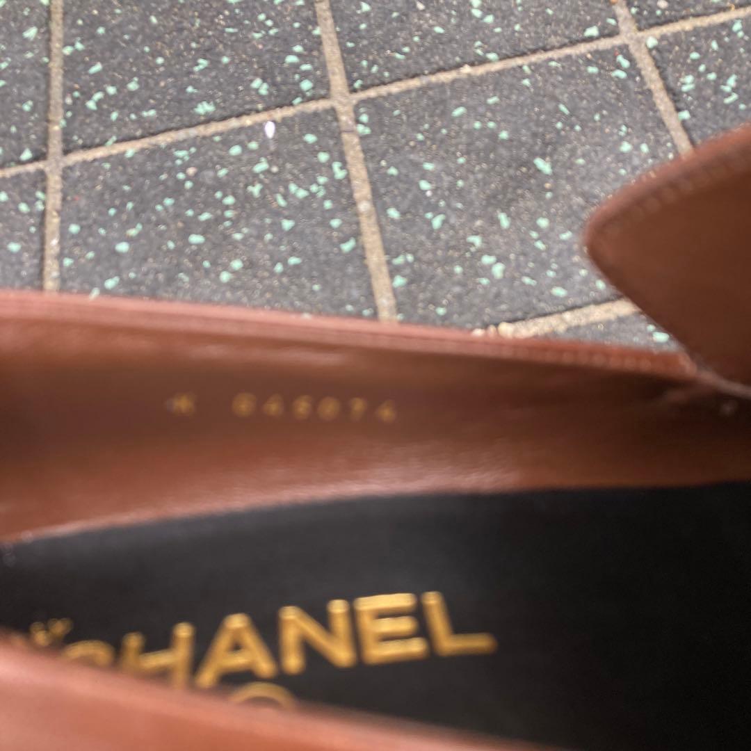 シャネル ローファー 23A 厚底 茶色 ブラウン 37.5 - メルカリ