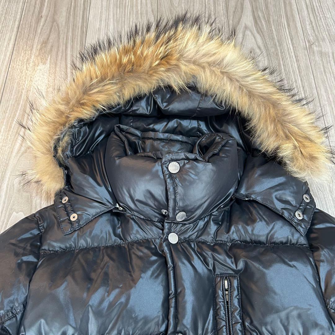 y2k CAMP7リアルファーダウン 光沢✨グランジ 肉厚 短丈 お兄系 S 黒