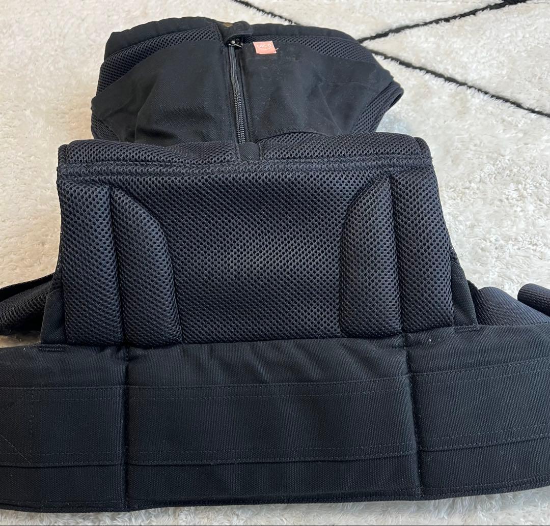美品 キューズベリー 抱っこ紐 nico ニコ オールメッシュ ブラック