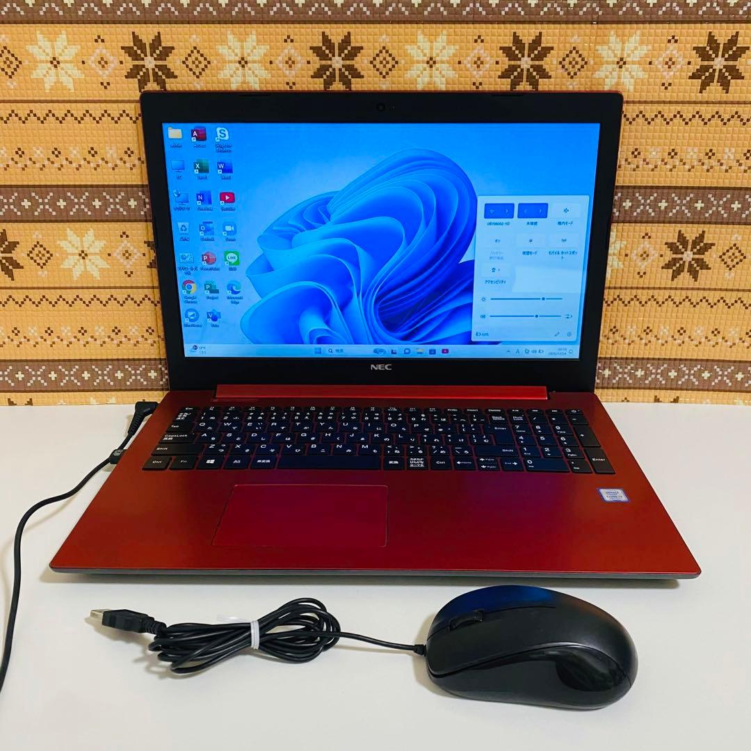 Y986 NECノートパソコンSSD第7世代WEBカメラWin11オフィス付き