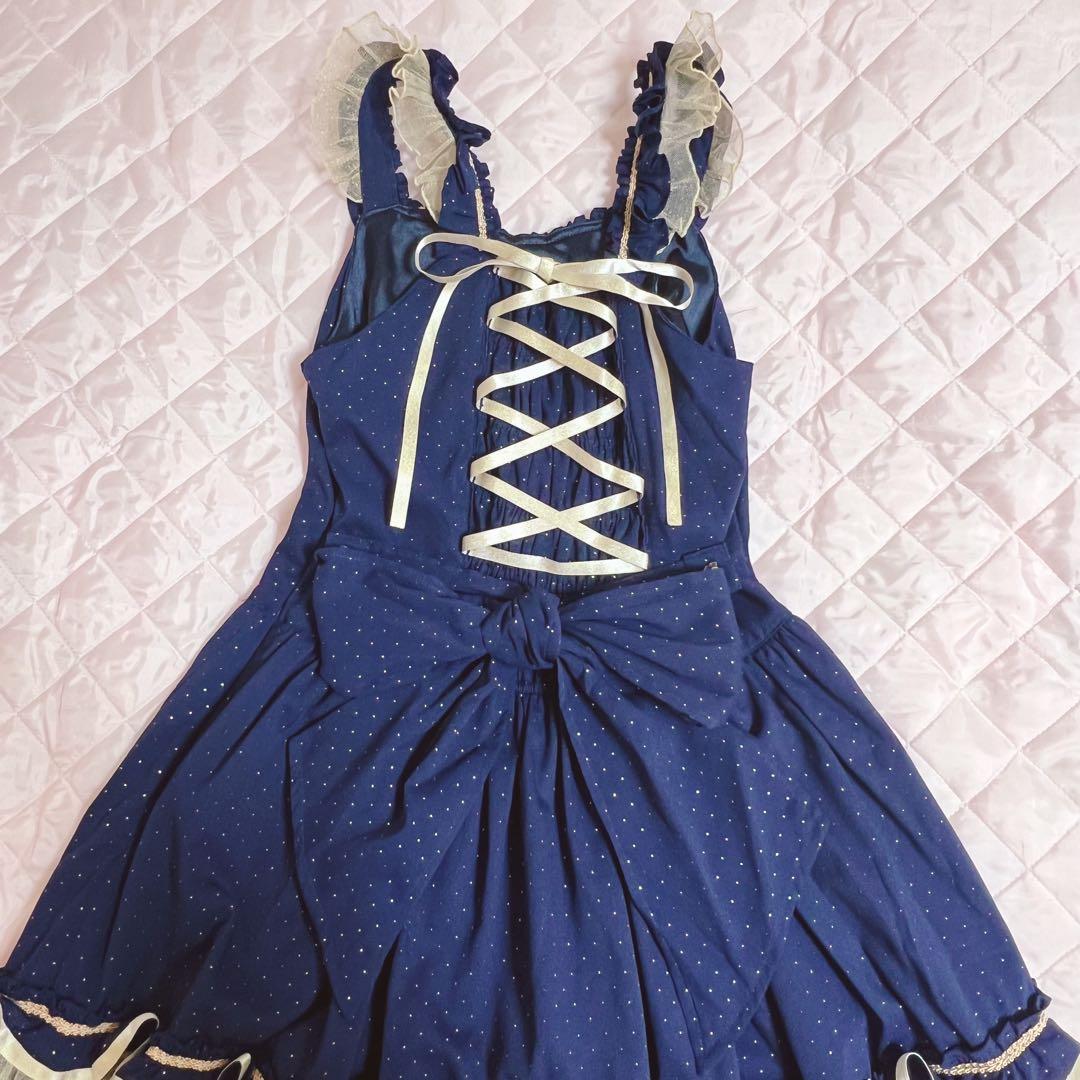 【最終お値下げ】美品　BABY, Twinkle girl ジャンスカ ネイビー