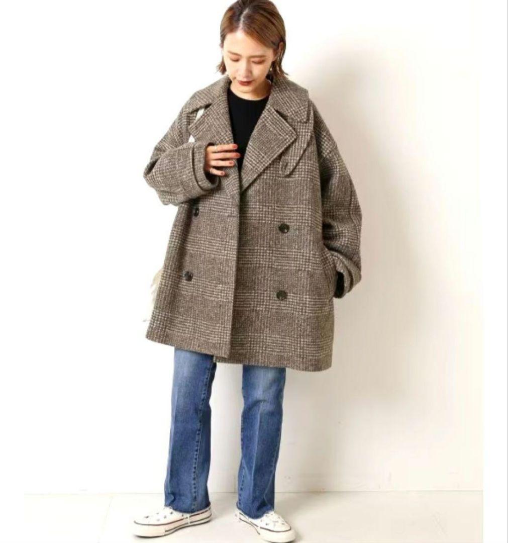 spick&span Wスライバーチェックハーフコート - メルカリ