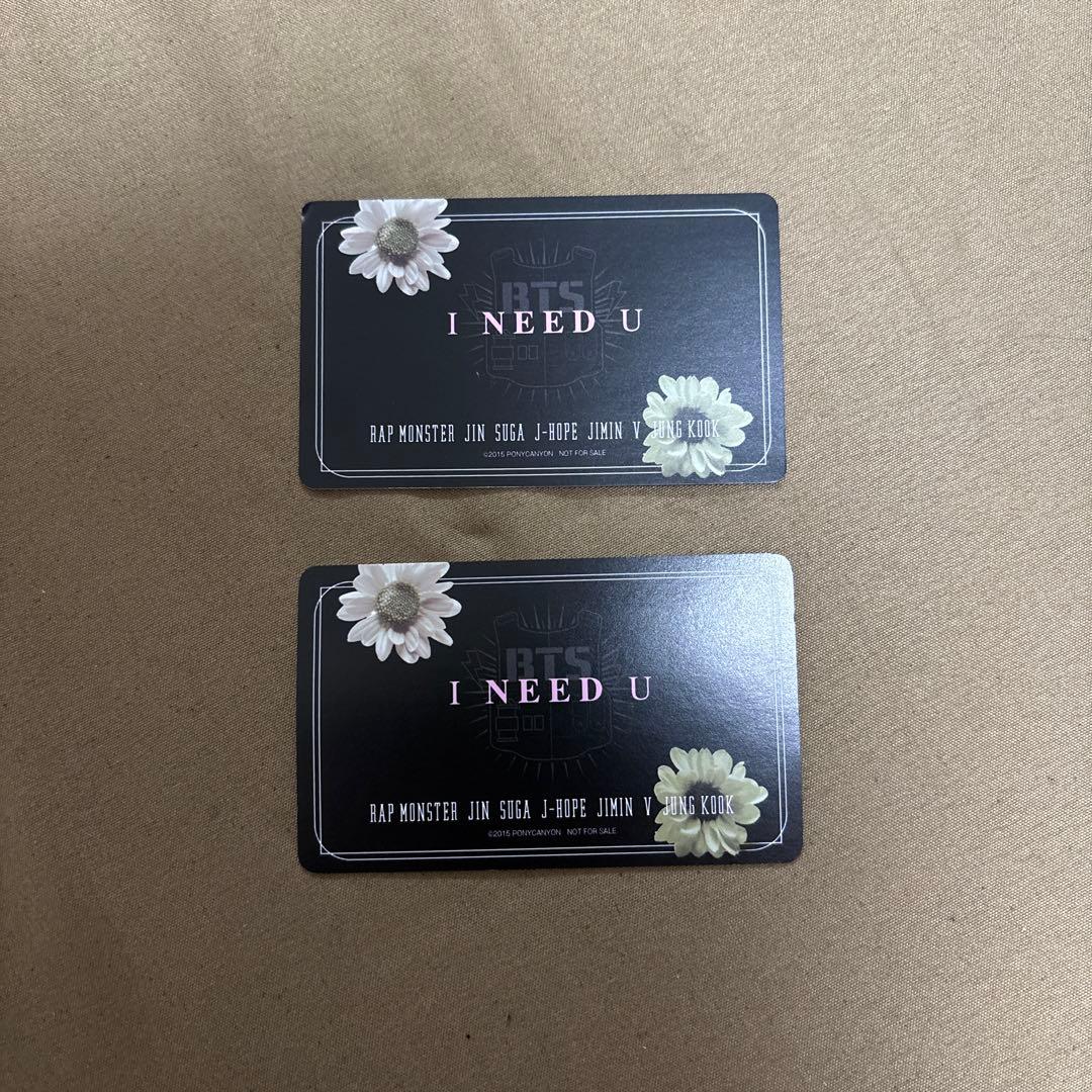 BTS I NEED U 握手会 ジン ジョングク 手渡し トレカ - メルカリ