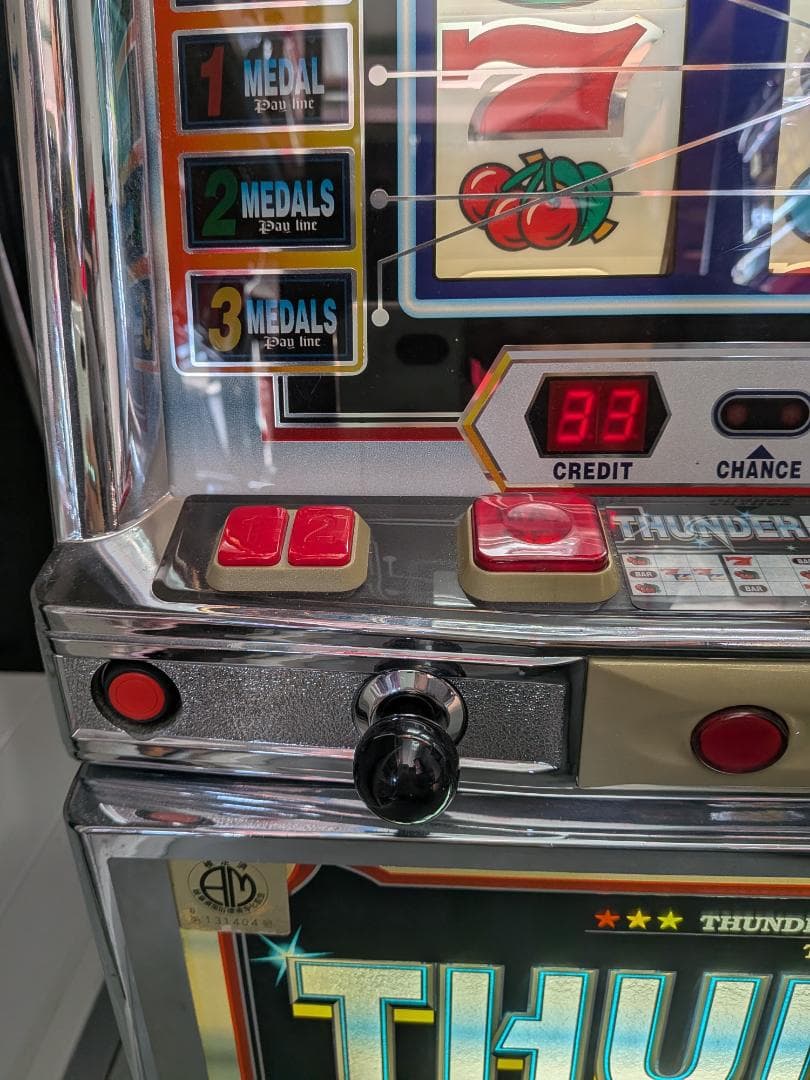 パチスロ サンダーV実機 4号機 アルゼ メーシー スロット 家スロ