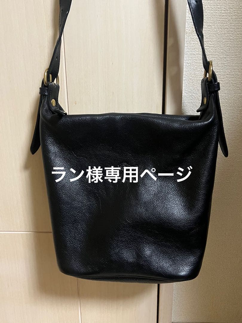 IL BISONTE バケツ型ショルダーバッグ IL BISONTE イルビゾンテ バケツ型 ショルダーバッグ ブラック - 中古