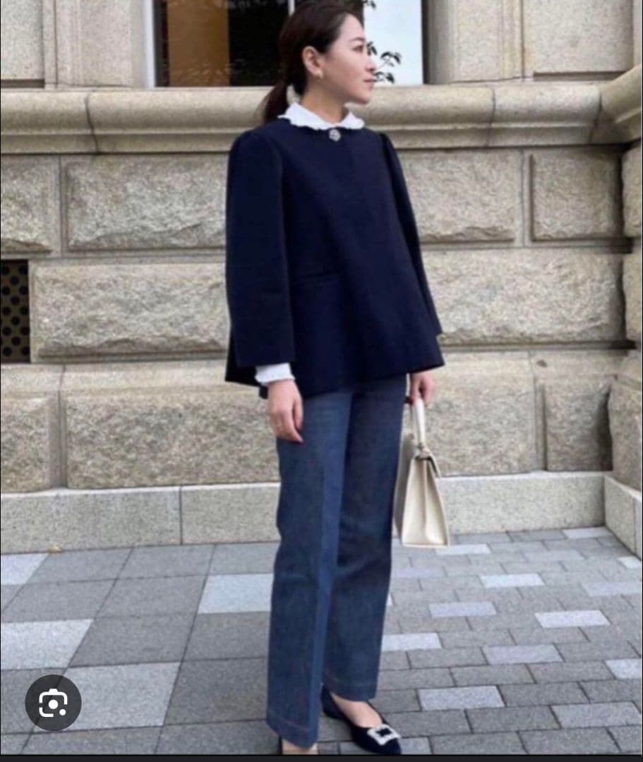 OHGA オーガ セレモニー ビジュー ノーカラージャケット フレア パフ