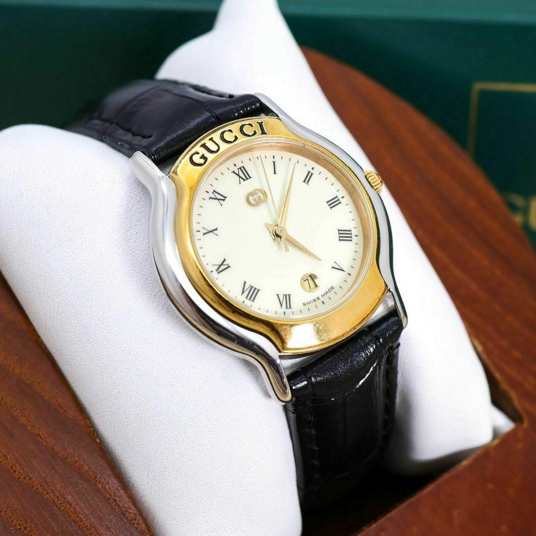 稼働 GUCCI 腕時計 8000L デイト ヴィンテージ レザー 外箱1123 $_57.JPG?set_id=880000500F