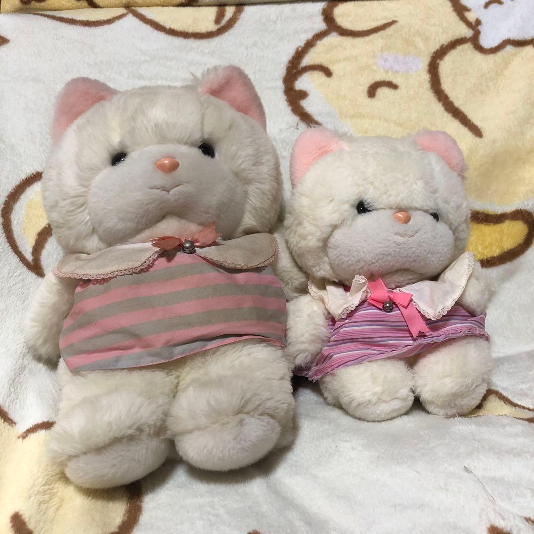 昭和レトロ ヴィンテージ 吉徳 クリーミー 猫 ぬいぐるみ 中古品 2こ
