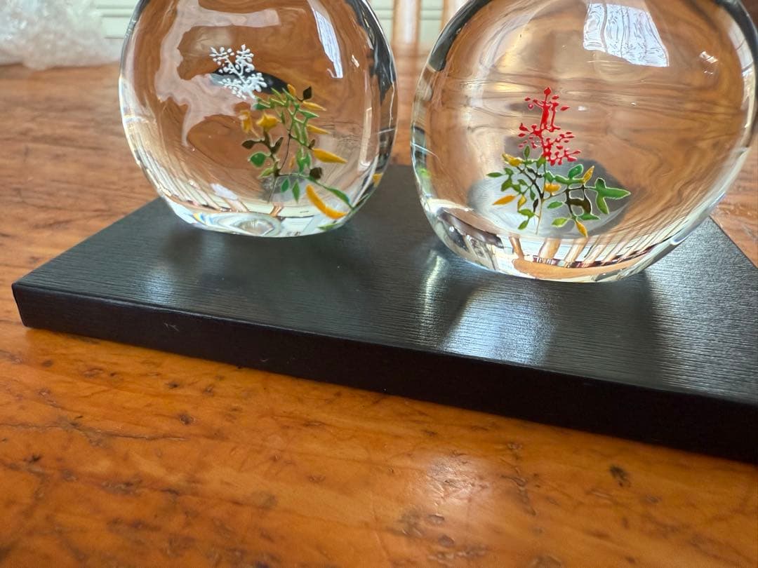 入手困難 ガラス作家 金津沙矢香さん ガラスの南天 お雛様 ひな祭り