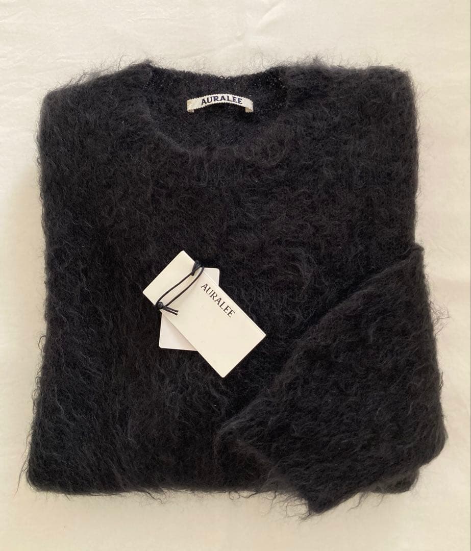 オーラリーAURALEE BRUSHED SUPER KIDMOHAIR AURALEE (オーラリー)Brushed Super Kid Mohair Knit P/O(A24AP03KM